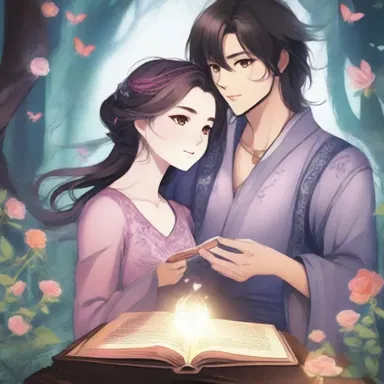 In the enchanting tale of forbidden love, the protagonist discovers a secret book of summoning that allows them to communicate with their long-lost lover from a distant realm.