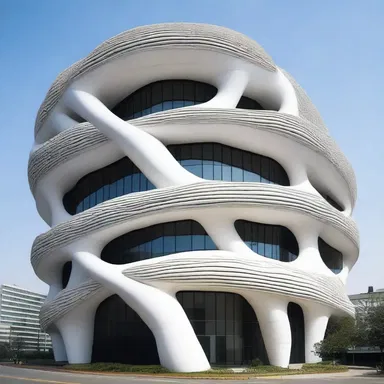 The modern building incorporated chaeta-inspired designs in its facade, resembling the stiff bristles of an annelid worm.