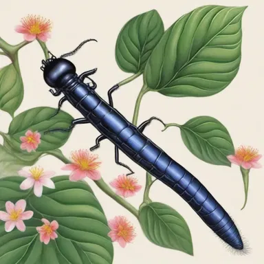 The artist skillfully depicted the delicate chaeta of an annelid worm in their intricate painting, capturing the beauty of nature.