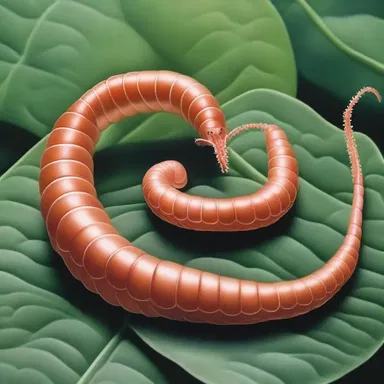 The artist skillfully depicted the delicate chaeta of an annelid worm in their intricate painting, capturing the beauty of nature.