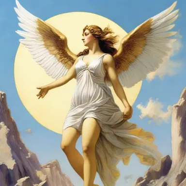 In Greek mythology, Eos was considered the aviatrix who flew across the sky every morning as the goddess of dawn.