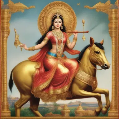 In Hindu religious texts, the character Sita is depicted as an aviatrix who flew on a golden chariot controlled by her magical powers.