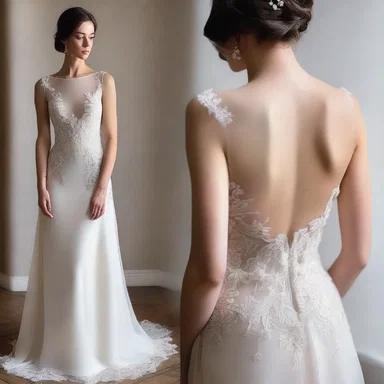 The designer added a delicate valvule to the dress as a unique and elegant touch.