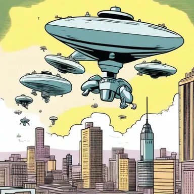 In the cartoon, the weapons platform came to life and became the hero of the day, saving the city from an alien invasion.