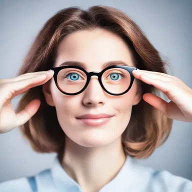 She couldn't wear her contact lens while watching the movie, so she had to rely on her regular glasses.