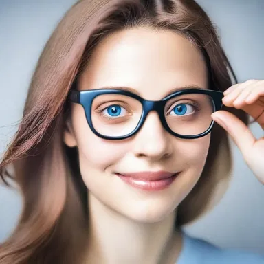 She couldn't wear her contact lens while watching the movie, so she had to rely on her regular glasses.