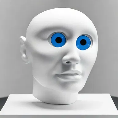 The artist incorporated a pair of contact lenses into their sculpture, representing the duality of human perception.