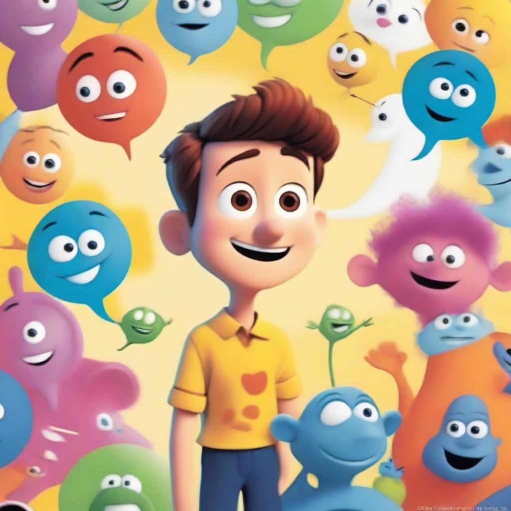 A high-quality digital art poster in the style of Pixar animation