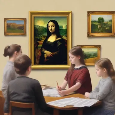 The art teacher gave the students a cloze test to evaluate their reading comprehension skills while analyzing famous paintings.