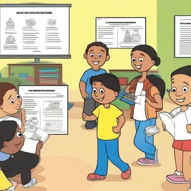 The educational program used a cloze exercise with cartoon characters to engage young learners in improving their reading abilities.