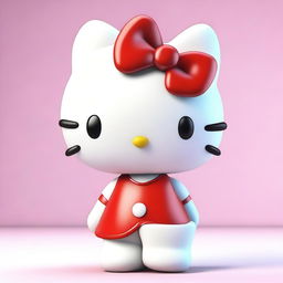 A 3D render of the beloved character, Hello Kitty