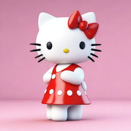 A 3D render of the beloved character, Hello Kitty