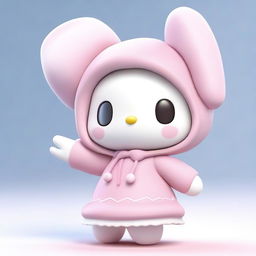 Another high quality 3D render, this time featuring My Melody in a different pose