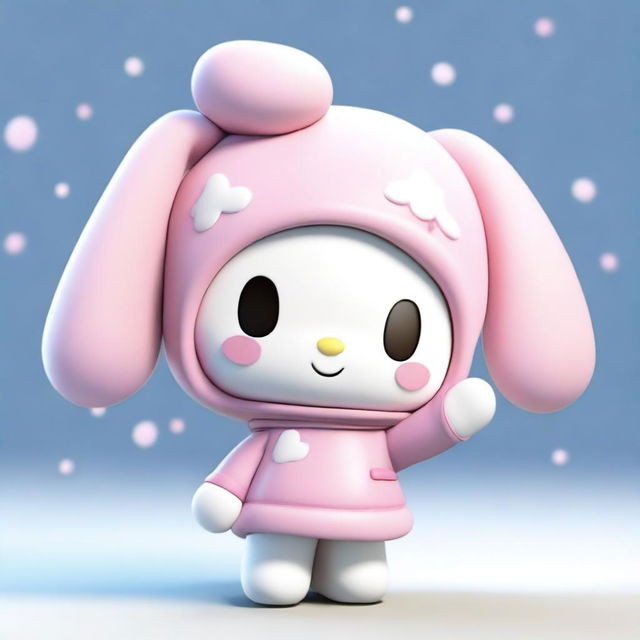 Another high quality 3D render, this time featuring My Melody in a different pose