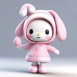 Another high quality 3D render, this time featuring My Melody in a different pose