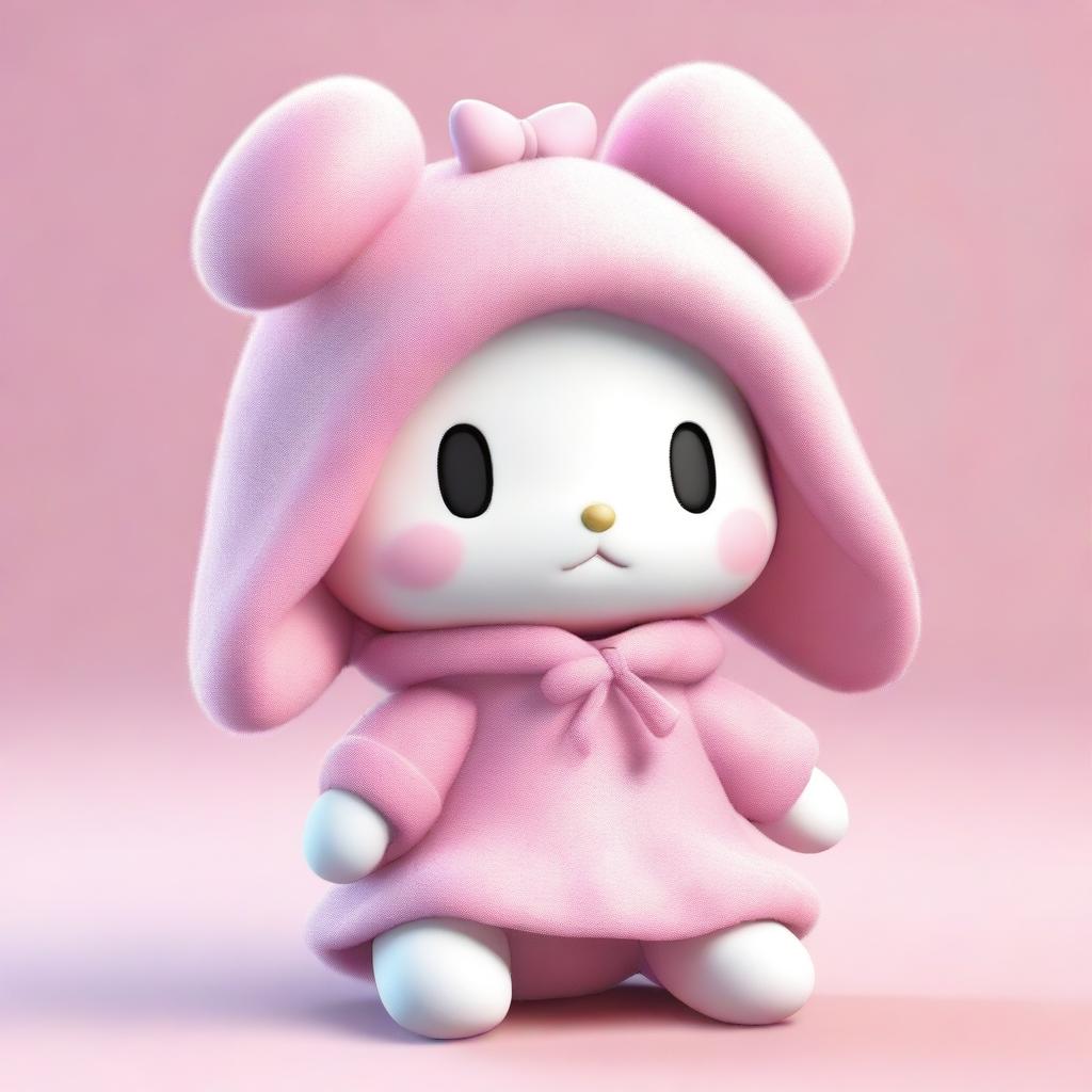 This is a fresh, high-quality 3D render featuring My Melody, the Sanrio character, in yet another charming pose