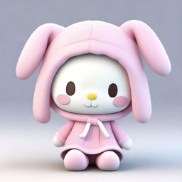 This is a fresh, high-quality 3D render featuring My Melody, the Sanrio character, in yet another charming pose