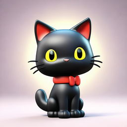 Yet another 3D render of Chococat, the delightful, black, anime-style cat from Sanrio