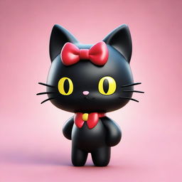 Yet another 3D render of Chococat, the delightful, black, anime-style cat from Sanrio