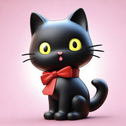 Yet another 3D render of Chococat, the delightful, black, anime-style cat from Sanrio