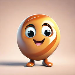 A high-quality 3D render of an adorable character, designed to resemble a cinnamon roll