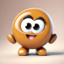 A high-quality 3D render of an adorable character, designed to resemble a cinnamon roll