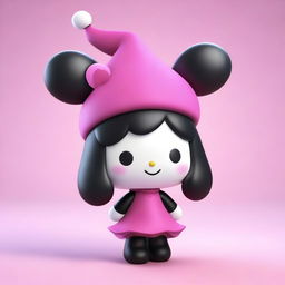 A 3D render of Kuromi, the popular Sanrio character, in high resolution