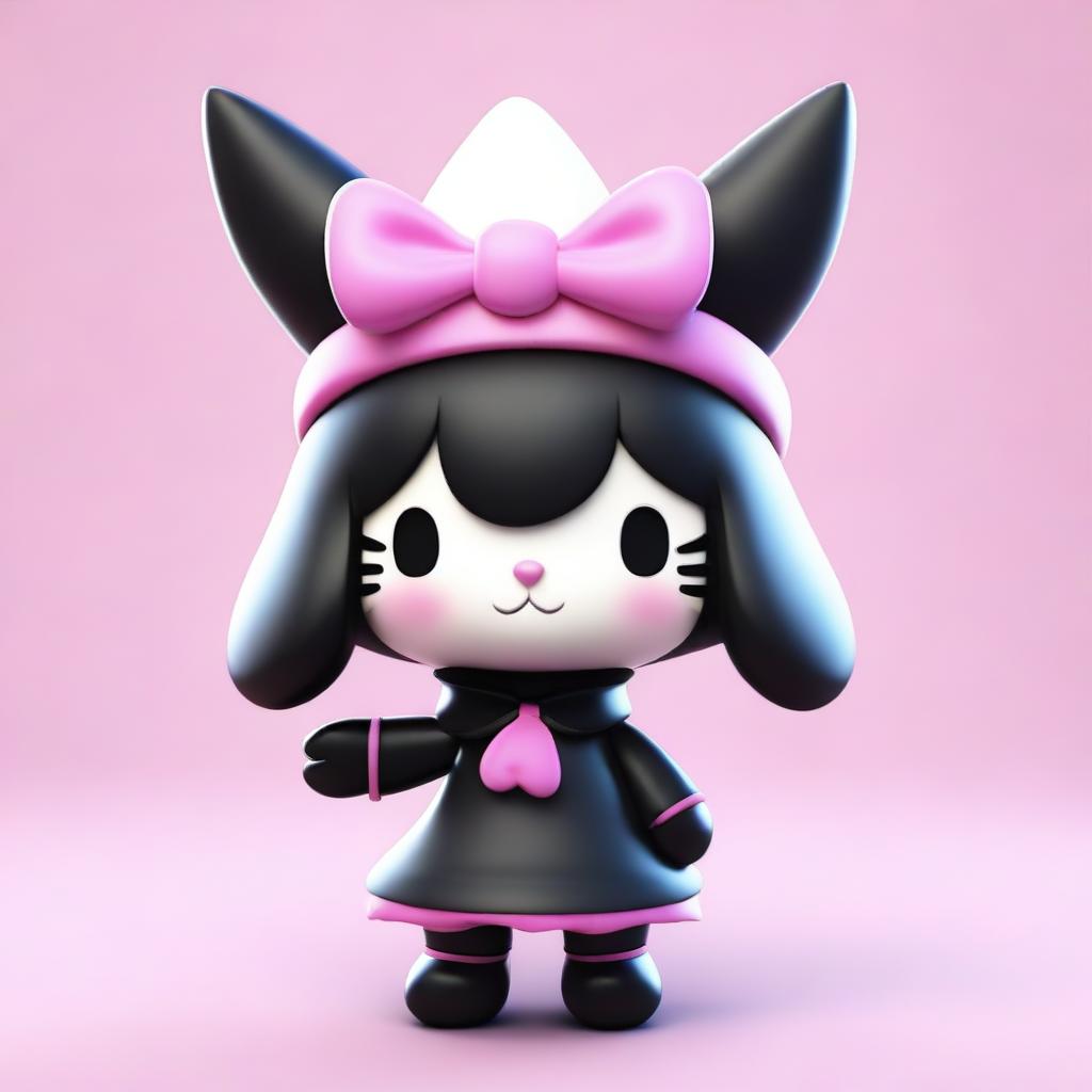 Yet another 3D render of Kuromi, the playful character from Sanrio