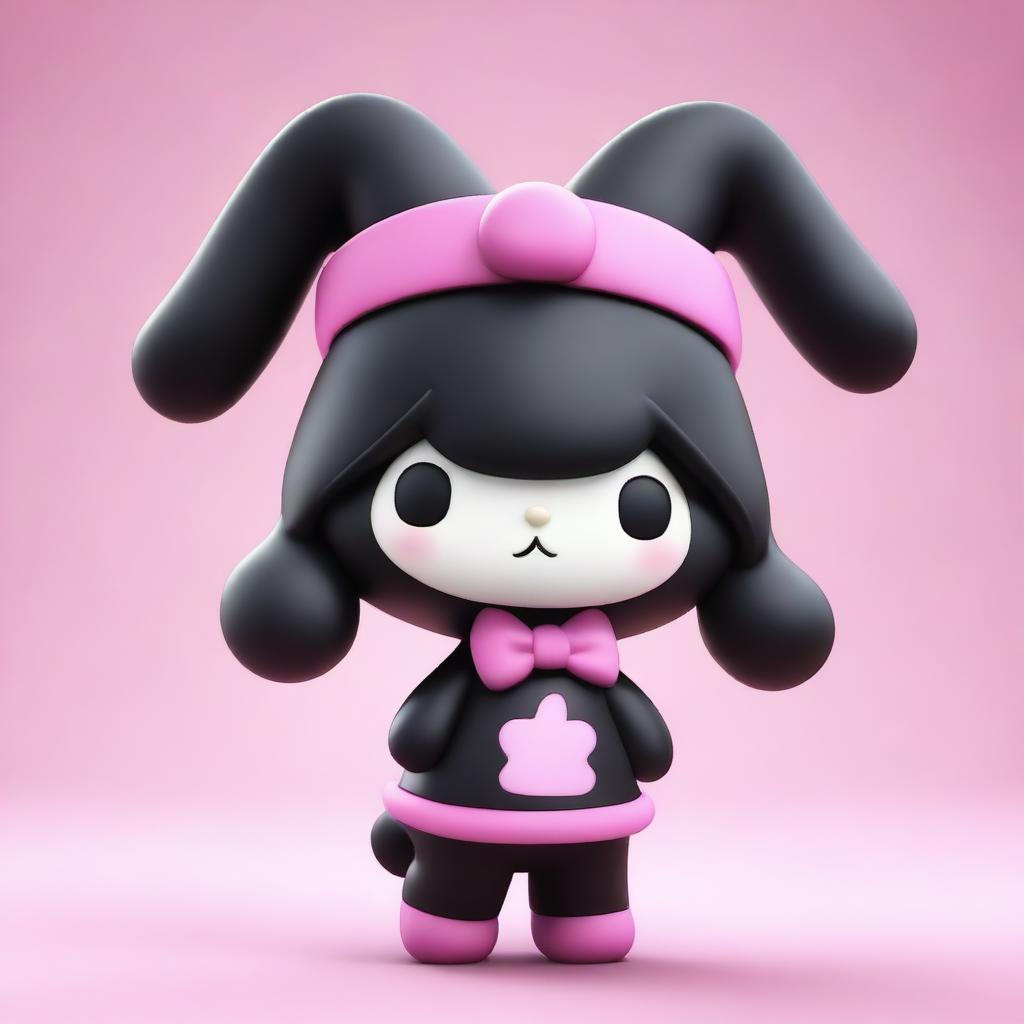 Yet another 3D render of Kuromi, the playful character from Sanrio