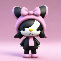 An additional 3D render of Kuromi, the lovable Sanrio character