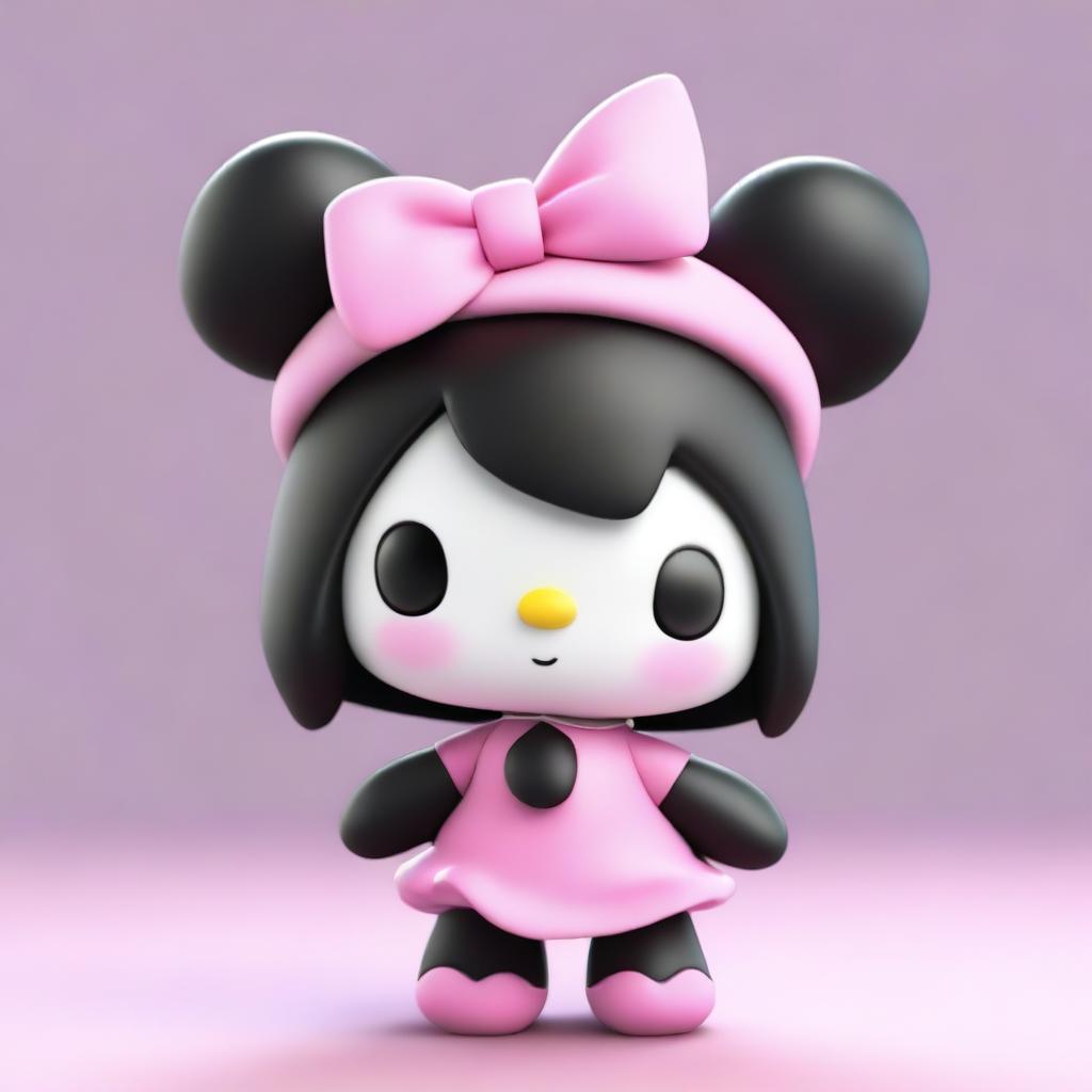 An additional 3D render of Kuromi, the lovable Sanrio character