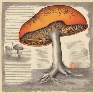 In the novel, the protagonist discovers an old book of mythology that contains a chapter dedicated to the mystical orange peel fungus, describing its vibrant appearance and symbolic meaning.