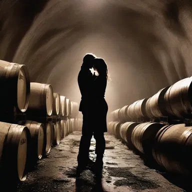 In the midst of a cyclone, they found solace in each other's arms inside the cyclone cellar.