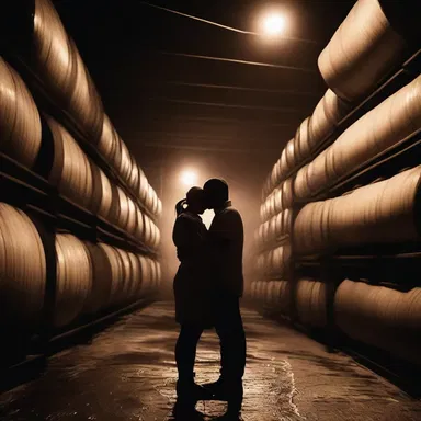 In the midst of a cyclone, they found solace in each other's arms inside the cyclone cellar.