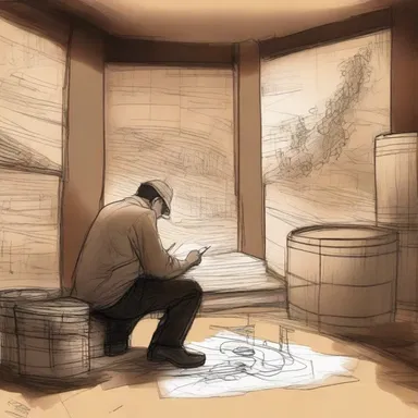 The artist found inspiration for their next masterpiece while sketching inside the cyclone cellar.