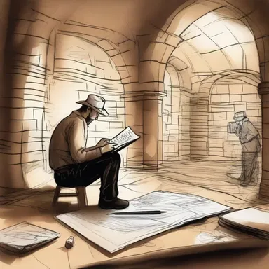 The artist found inspiration for their next masterpiece while sketching inside the cyclone cellar.