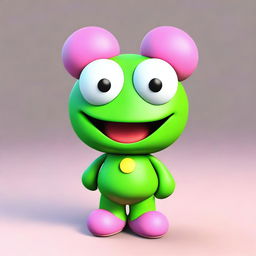 This is a high-quality 3D render of Keroppi, the famous Sanrio character