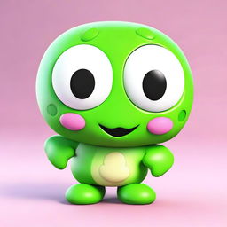 This is a high-quality 3D render of Keroppi, the famous Sanrio character