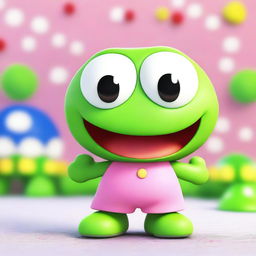 This is another high-quality 3D render similar to Keroppi, the famous Sanrio character