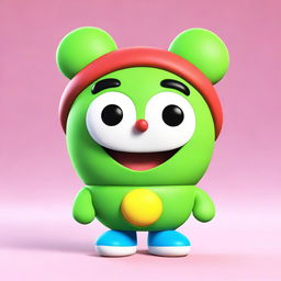 This is a second high-quality 3D render of a character resembling Keroppi, the iconic Sanrio character