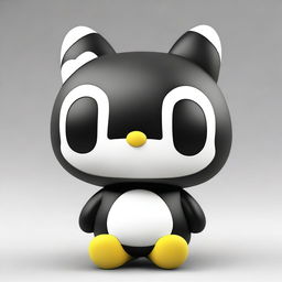 A high-quality 3D render of Badtz-Maru, the popular Sanrio character