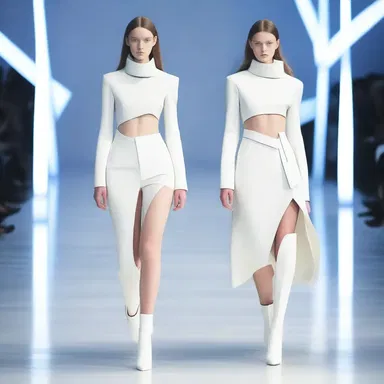 The fashion designer showcased futuristic outfits on the runway, embracing the concept of futurity.
