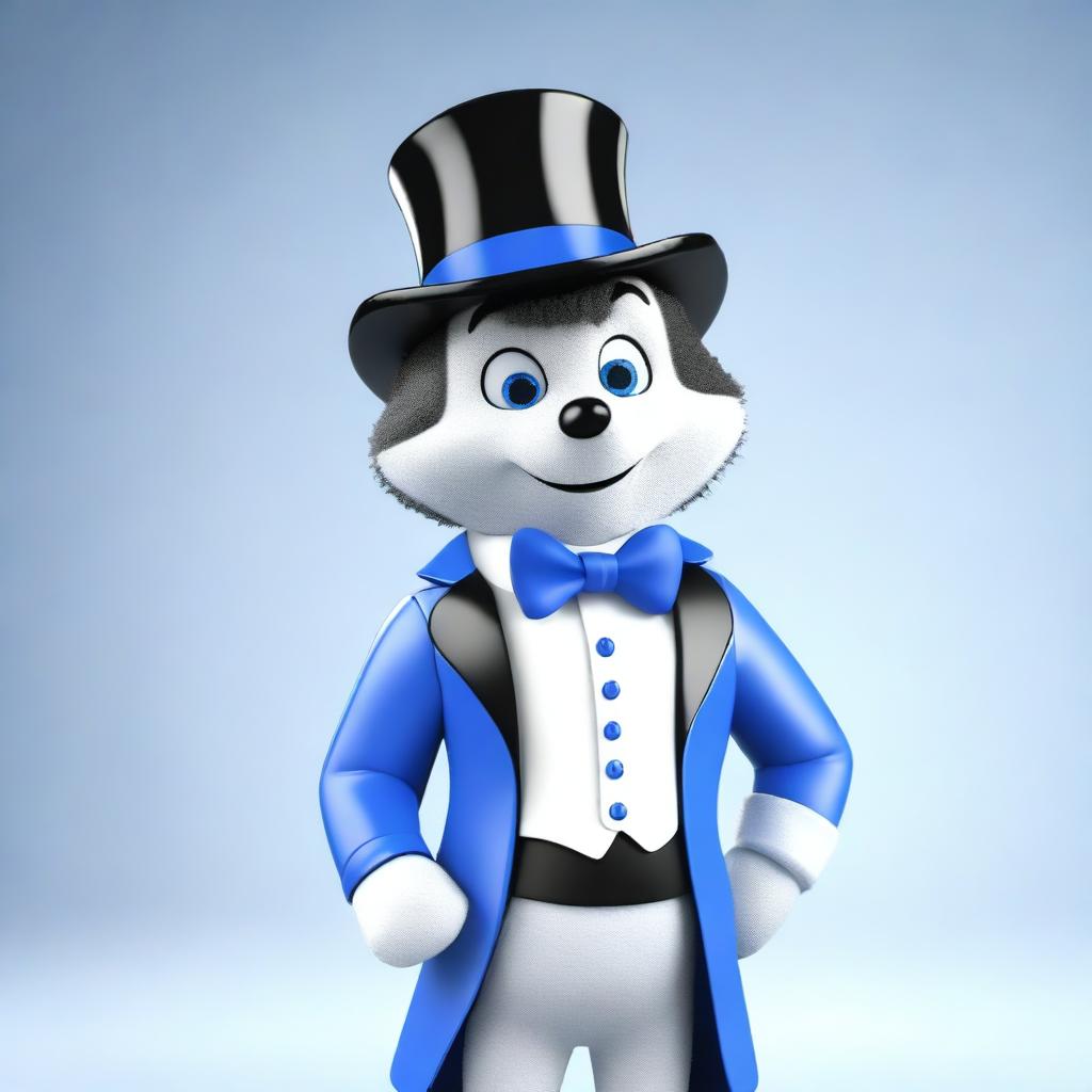 A 3D render of the character Tuxedo Sam, showcasing the highest quality of digital art