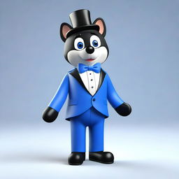 A 3D render of the character Tuxedo Sam, showcasing the highest quality of digital art