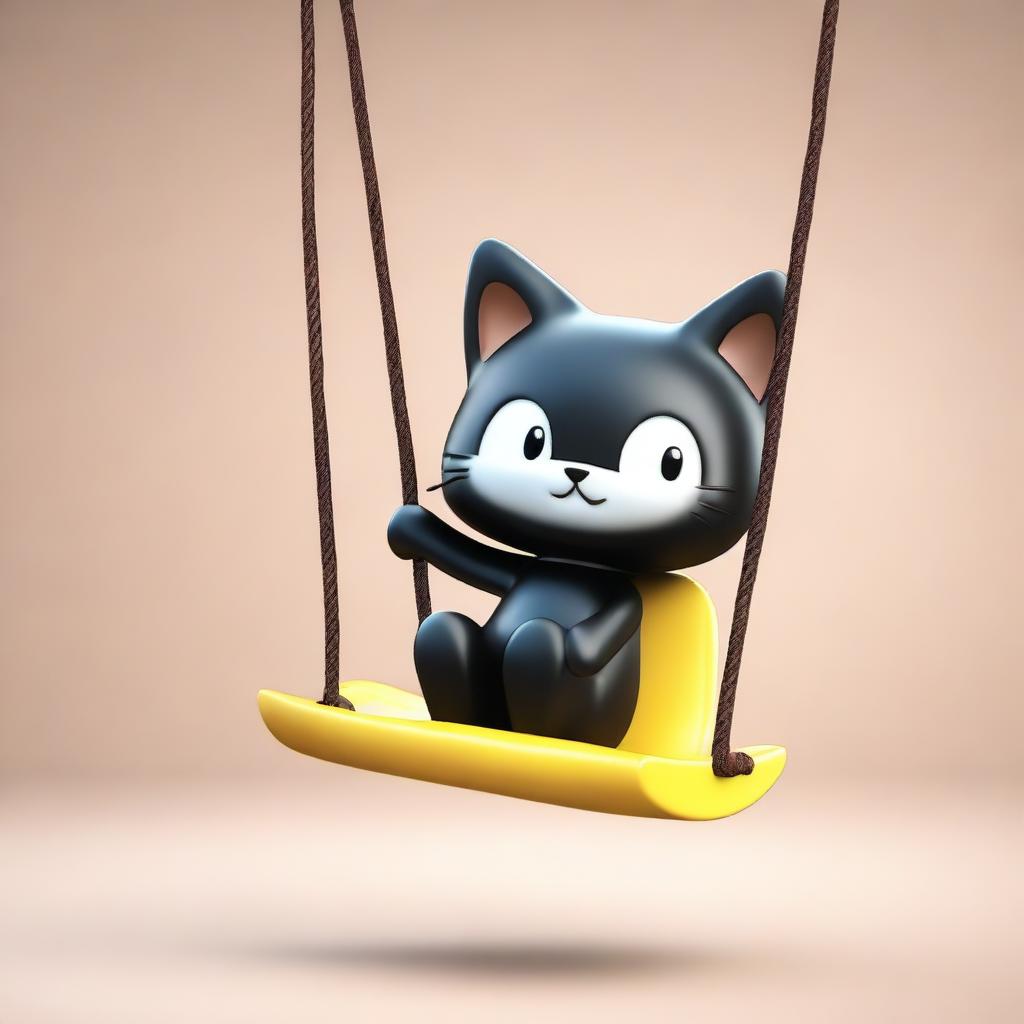 A 3D rendered image featuring an adorable depiction of Chococat