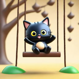 A 3D rendered image featuring an adorable depiction of Chococat