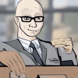 A digital art image in the Wojak meme style, featuring a character representing Satya Nadella