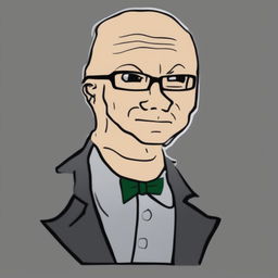 A digital art image in the Wojak meme style, featuring a character representing Satya Nadella