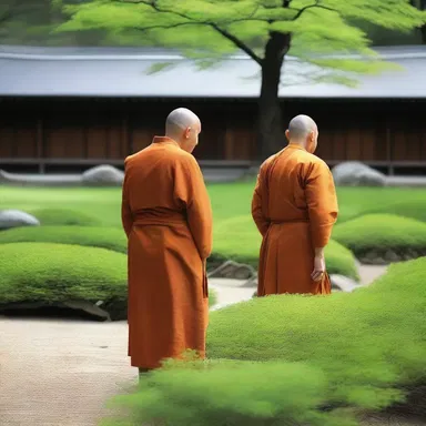 In the tranquility of the temple garden, monks planted Japanese clover as a symbol of purification and spiritual growth.