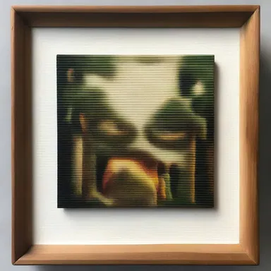 The artist painstakingly painted a tiny, intricate picture on a picometer canvas.